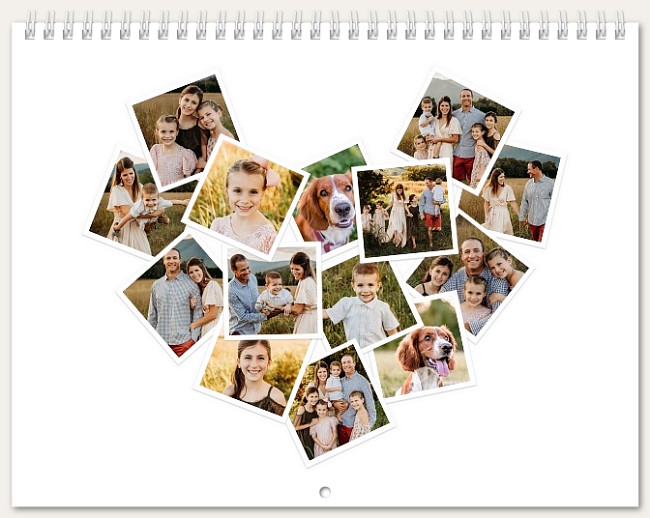 Heart Collage Calendar Custom Photo Calendars