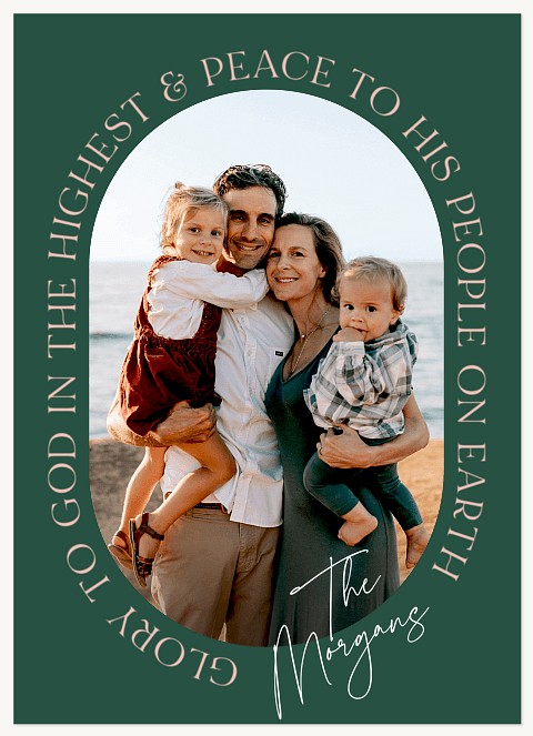 Peaceful Glory Personalized Holiday Cards