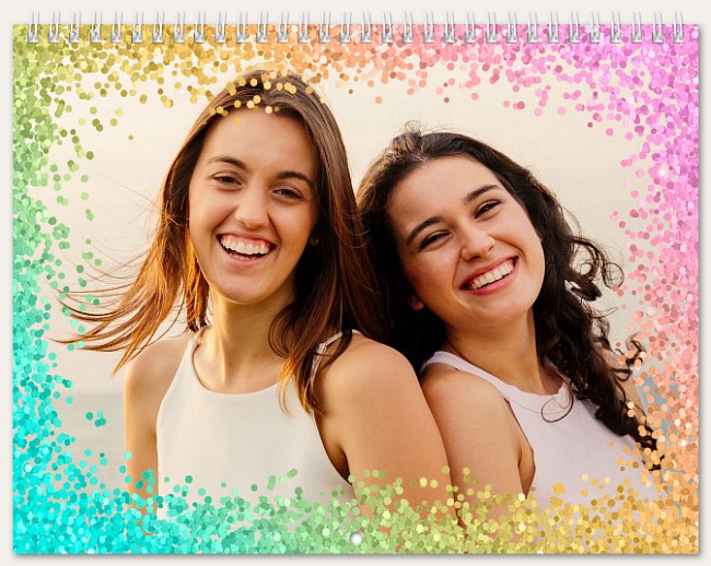 Rainbow Glitter Calendar Personalized Photo Calendars
