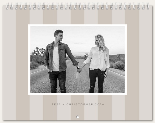 Sophisticated Stripes Calendar Custom Photo Calendars