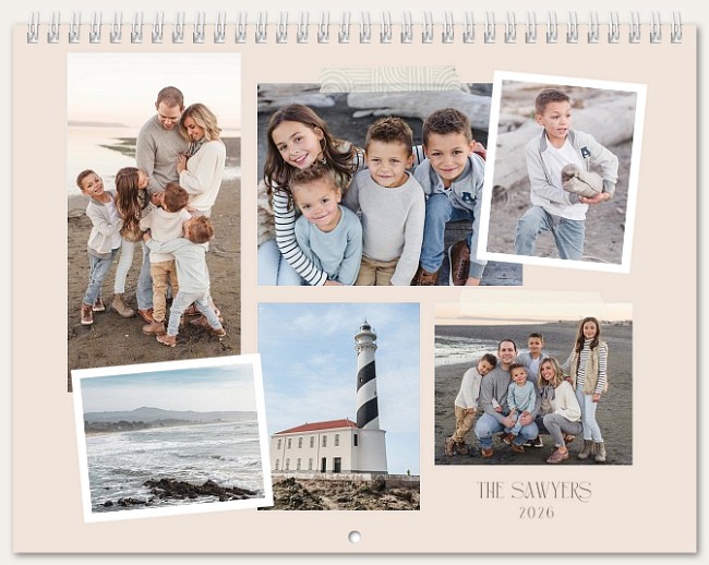 Clean Collage Calendar Custom Photo Calendars