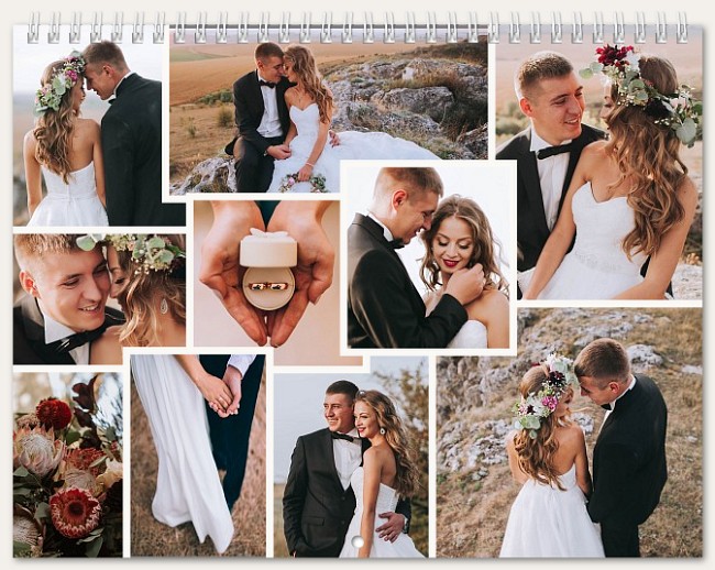 Stacked Collage Calendar Custom Photo Calendars