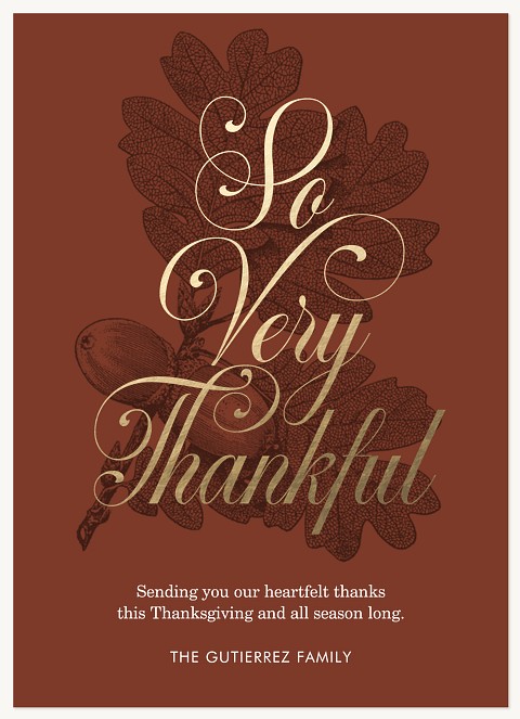 Intricate Leaves Thanksgiving Cards