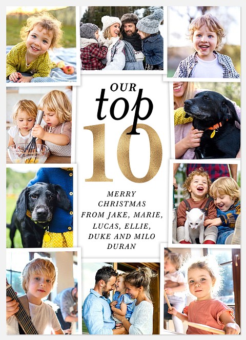 Top Ten Collage Holiday Photo Cards