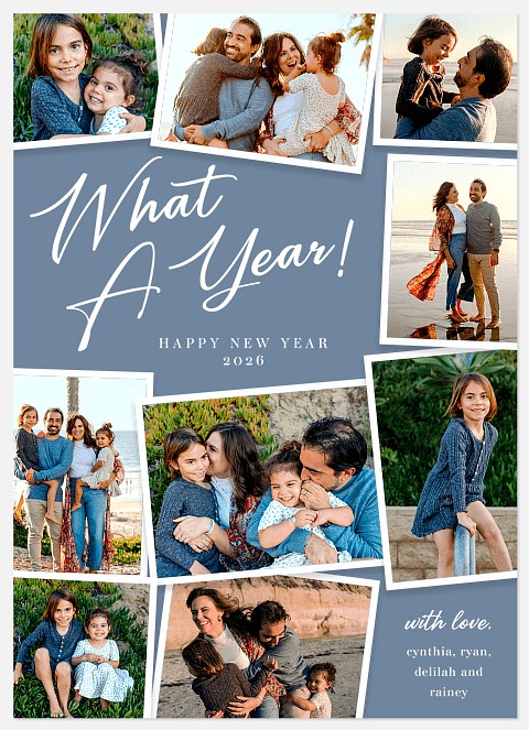 Yearly Collage Holiday Photo Cards