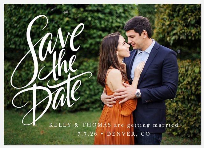 Simply Handlettered Save the Date Photo Cards