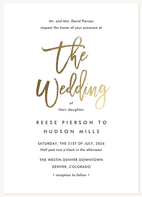 Bold Elegance Wedding Invitations