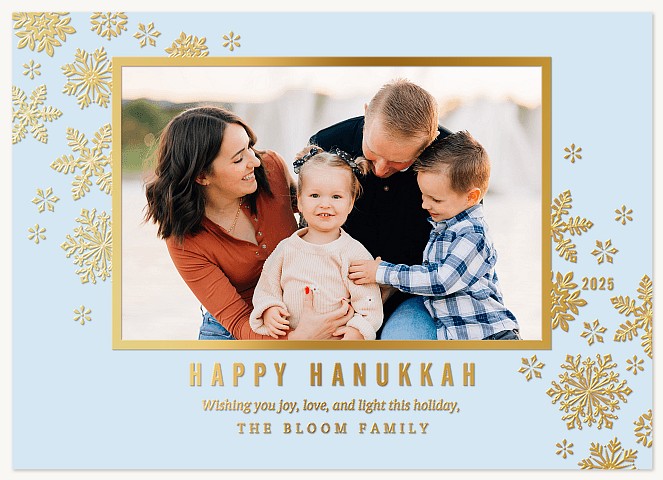 Luxe Snowflakes Hanukkah Cards