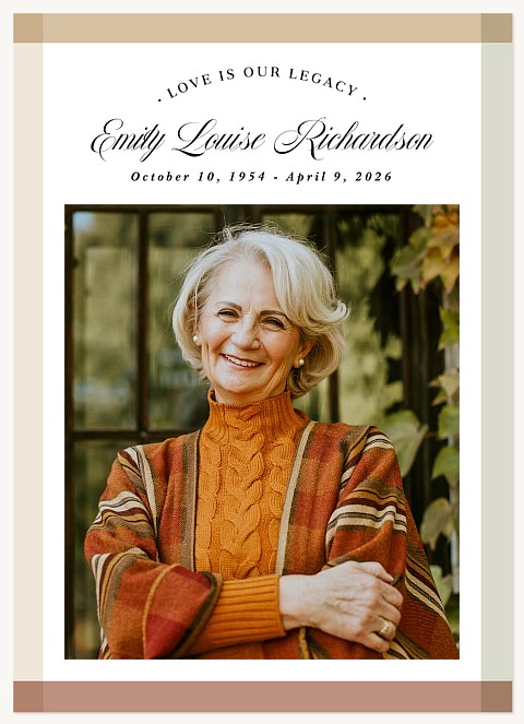 Our Legacy Memorial & Sympathy Cards