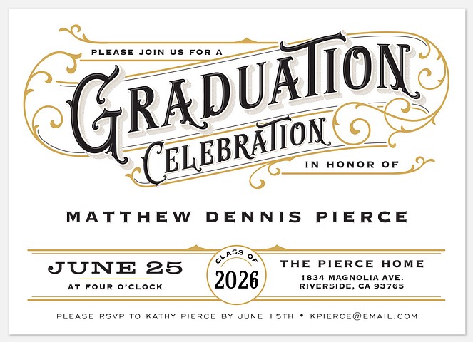 Dapper Celebration Graduation Cards