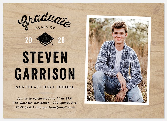 Vintage Grain Graduation Cards