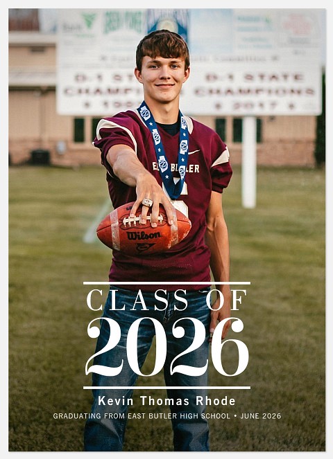 Front & Center Graduation Cards