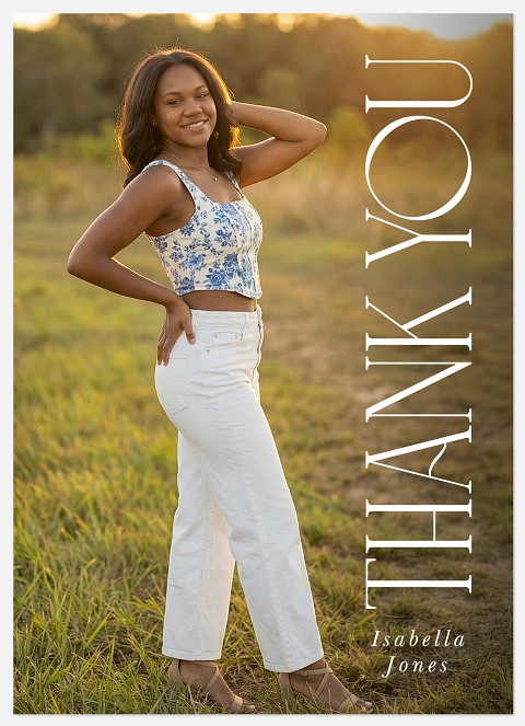 Sideways Type Thank You Cards 