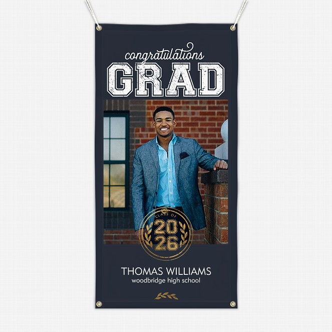 Golden Stamp Graduation Banner Graduation Banners