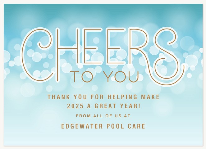 Cheers To You Business Holiday Cards