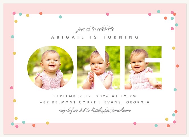 The Big One First Birthday Invitations