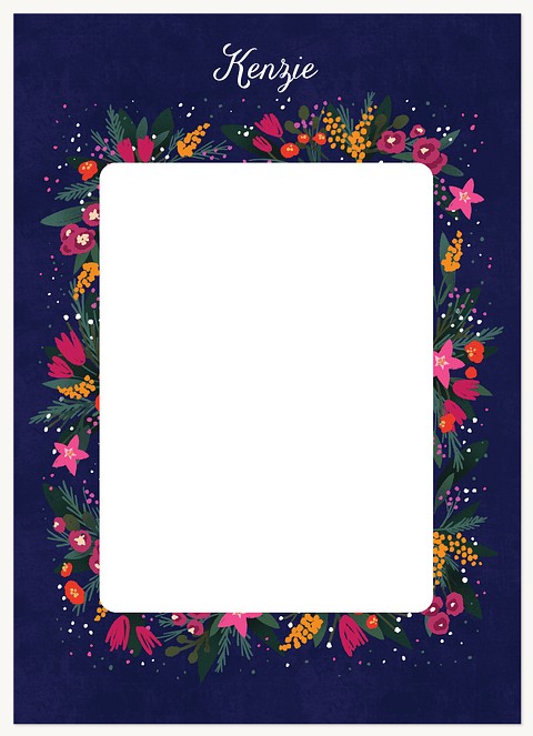 Floral Frame Kids Thank You Cards