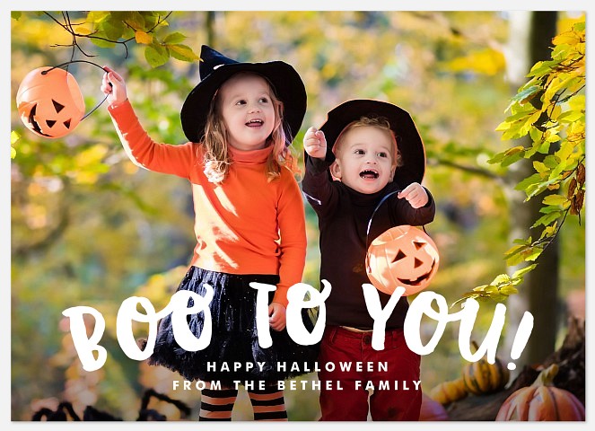 Bold Boo Halloween Photo Cards