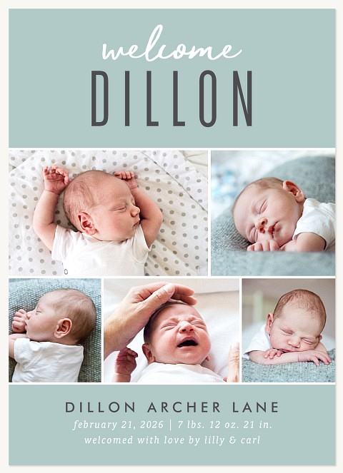 Mod Mosaic Baby Announcements