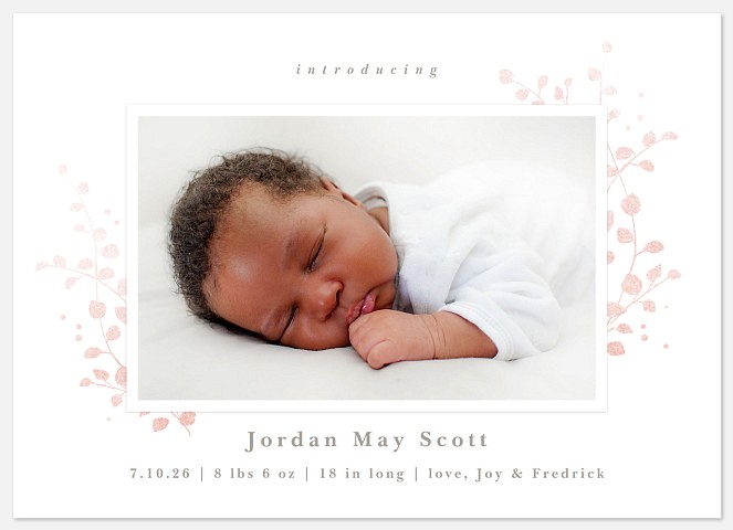 Spring Mist Baby Birth Announcements