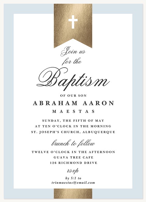 Banner Baptism Baptisms & Christening Invitations