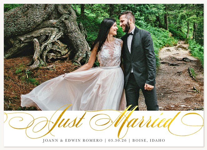 Shimmering Marriage Wedding Announcements