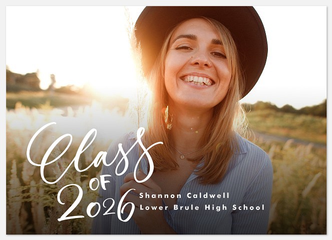 Classy Script Graduation Cards