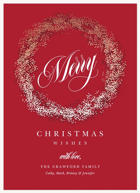 Confetti Wreath Christmas Cards