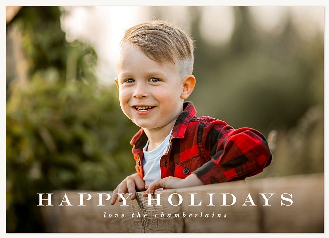 Serif Etch Photo Holiday Cards