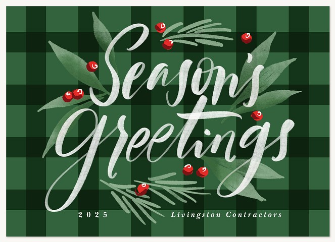 Season of Plaid Business Holiday Cards