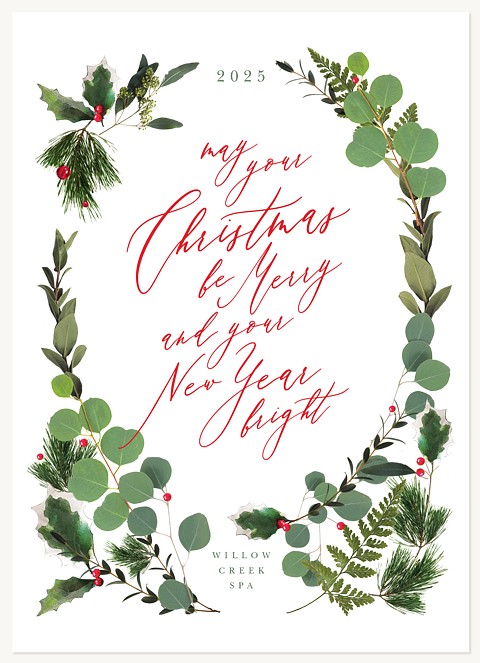 Flora Frame Business Holiday Cards