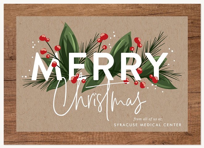 Cabin Foliage Business Holiday Cards