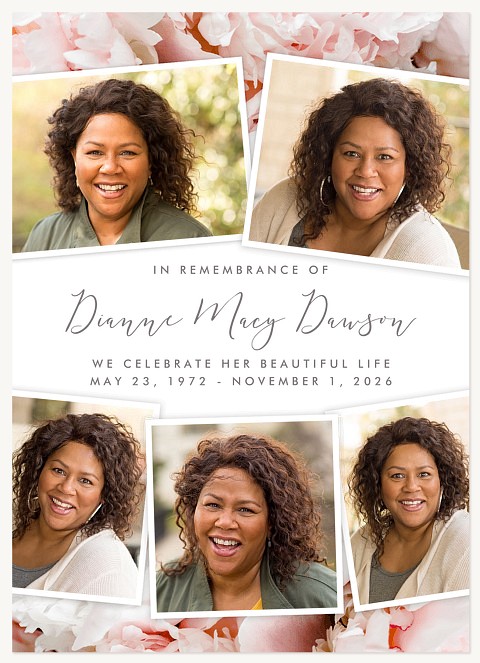 Blush Blooms Memorial & Sympathy Cards