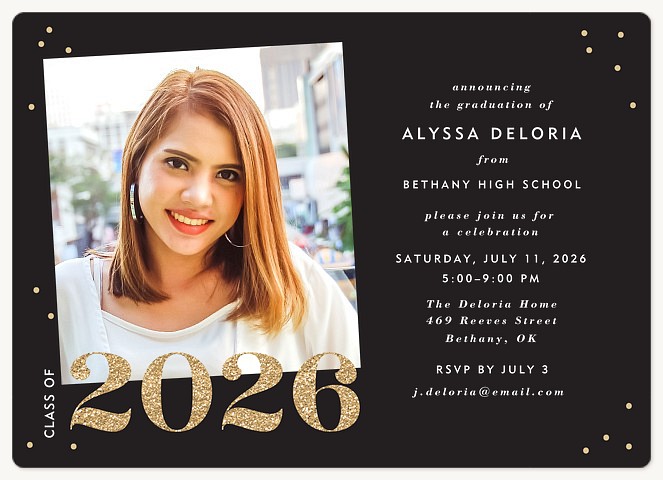 Shimmer Year Graduation Invitations