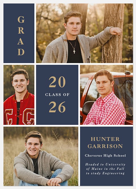 Studious Collage Graduation Cards