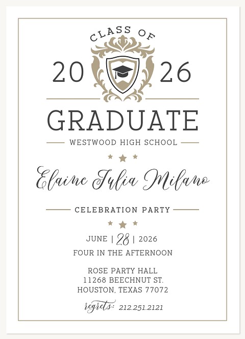 Collegiate Scholar Graduation Invitations