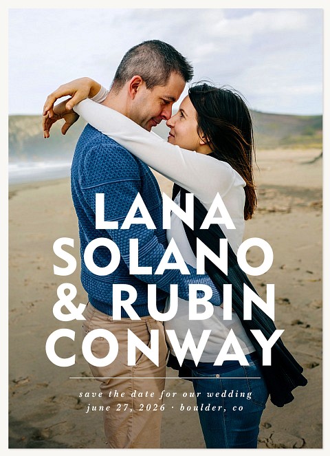 Bold Overlay Save the Date Cards