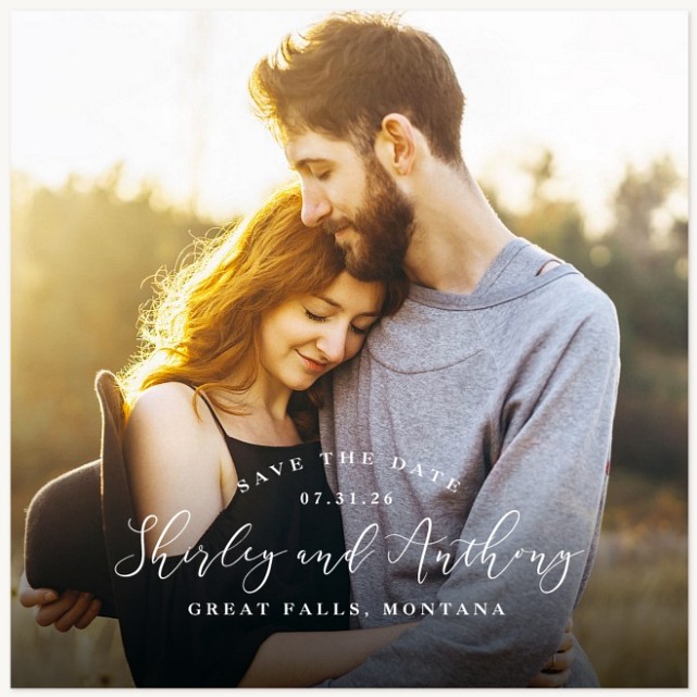 Classic Simplicity Save the Date Cards