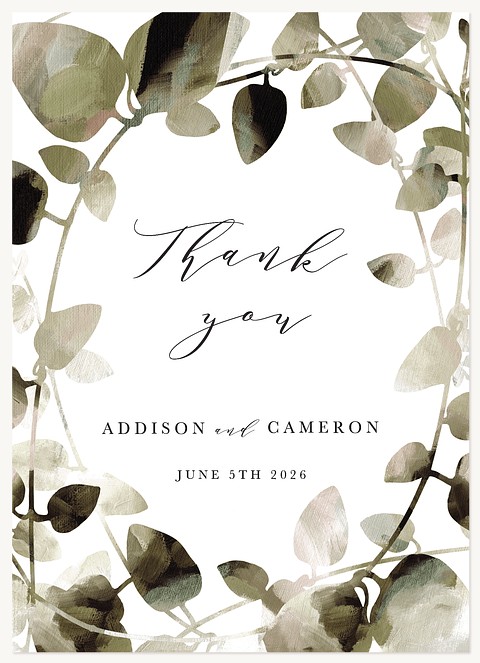 Laurel Trellis Wedding Thank You Cards