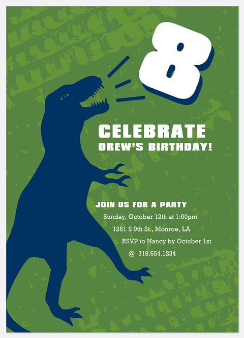Prehistoric Kids' Birthday Invitations