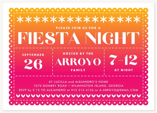 Bright Fiesta Party Invitations