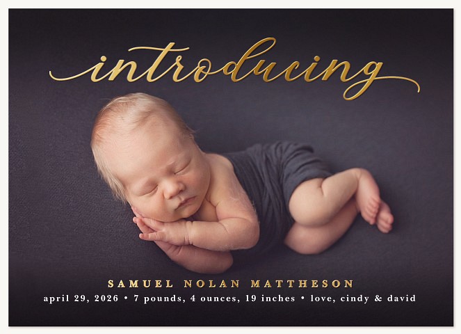 Festive Introduction Baby Announcements