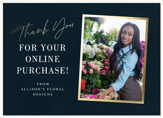 Shimmering Bright Business Thank You Cards