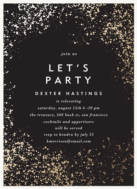 Confetti Burst Party Invitations