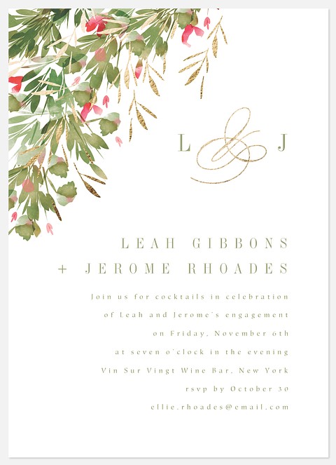 Floral Mix Engagement Party Invitations