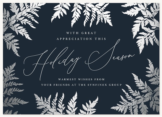 Frosted Ferns Business Holiday Cards