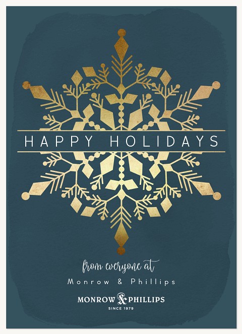 Snowflake Glimmer Business Holiday Cards