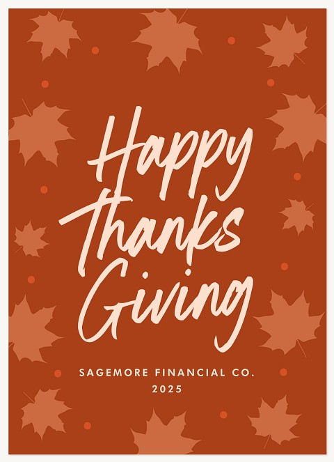 Autumn Thanks Business Holiday Cards