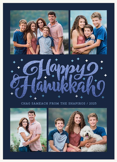 Glittering Bright Hanukkah Cards