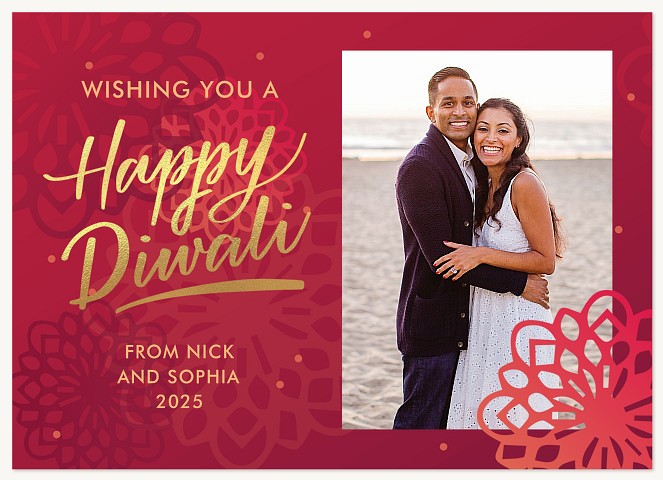 Happy Calligraphy Diwali Holiday Cards